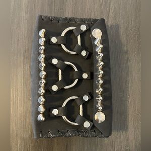 Studded leather belt bag